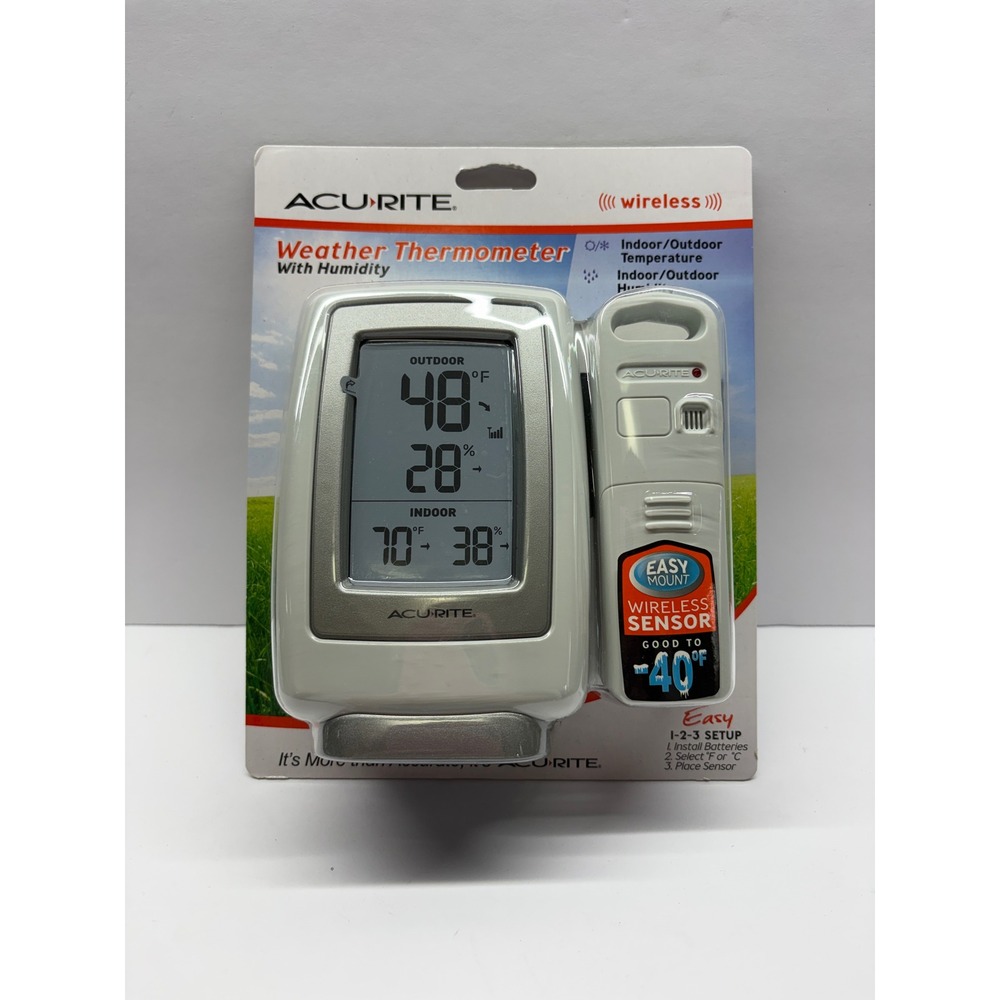 AcuRite 00609 Wireless Indoor Outdoor Thermometer Humidity Sensor NEW